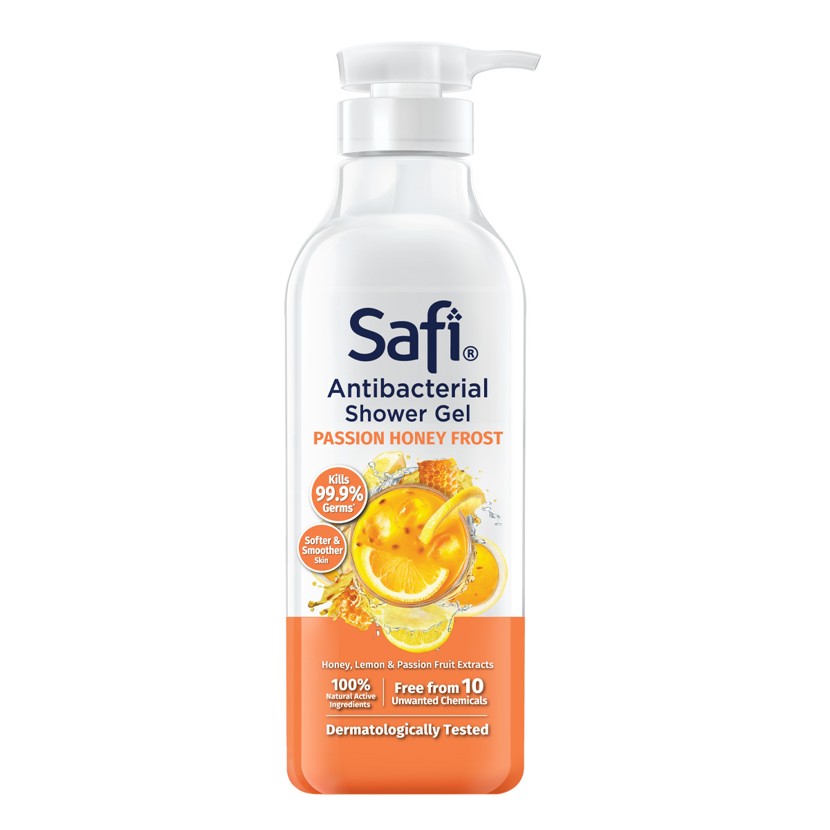 SAFI Anti-bacterial Shower - Passion Honey Frost / Bottle (950g)